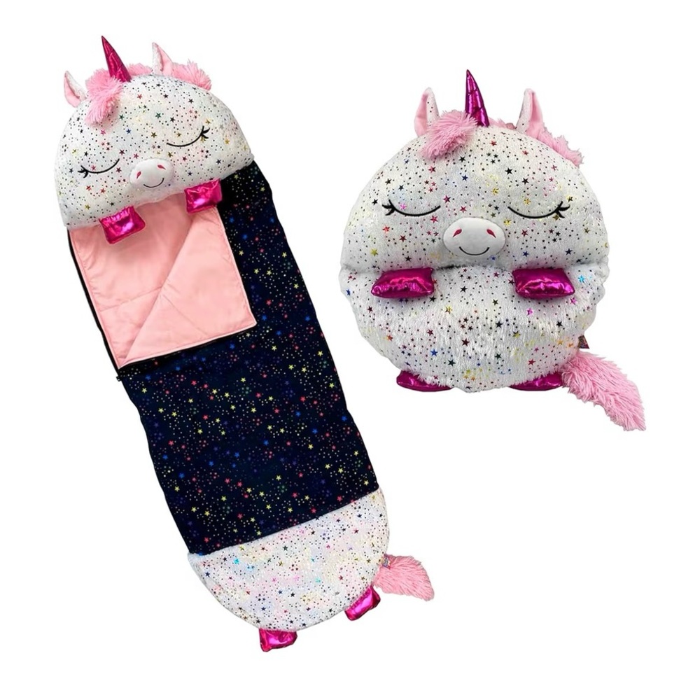 SOLD OUT HAPPY NAPPERS SHIMMER UNICORN SLEEPING BAG, MEDIUM